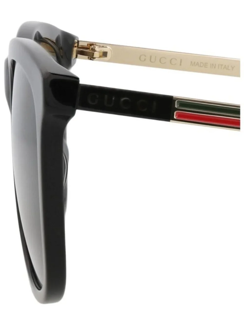 New Gucci Mens Square/Rectangle Black Gold Grey Fashion Designer Sunglasses